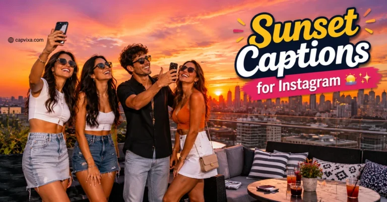 Sunset Captions for Instagram