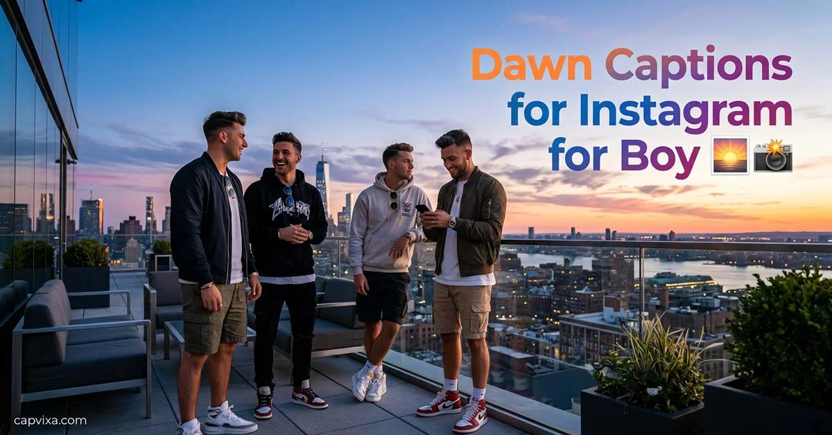 Dawn Captions for Instagram for Boy